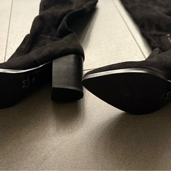 Marc Fisher black suede over-the-knee boots, size 7.5 - Picture 2 of 2